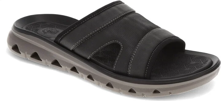 Mens Luis Synthetic Leather Casual Slip On Sandal Shoe