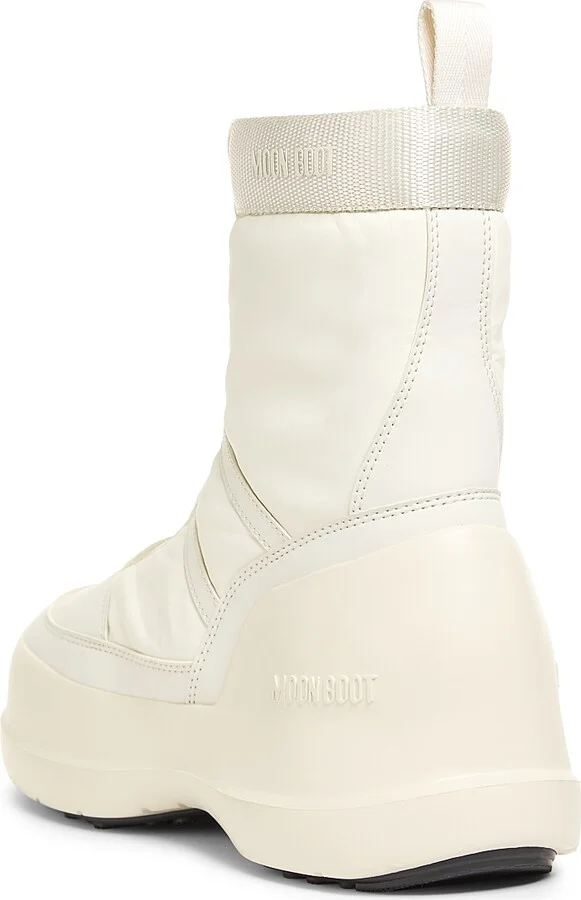 Men's Luna Zip-Front Mid-Top Boots - Cream - Size 4.5 - Image 3