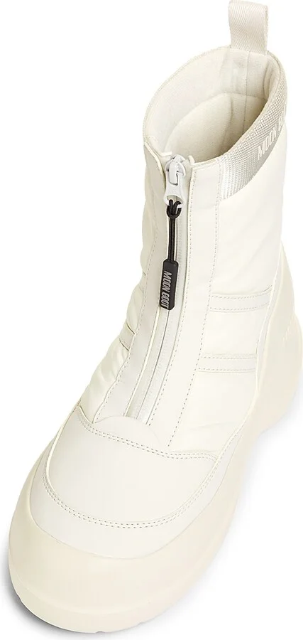 Men's Luna Zip-Front Mid-Top Boots - Cream - Size 4.5 - Image 4