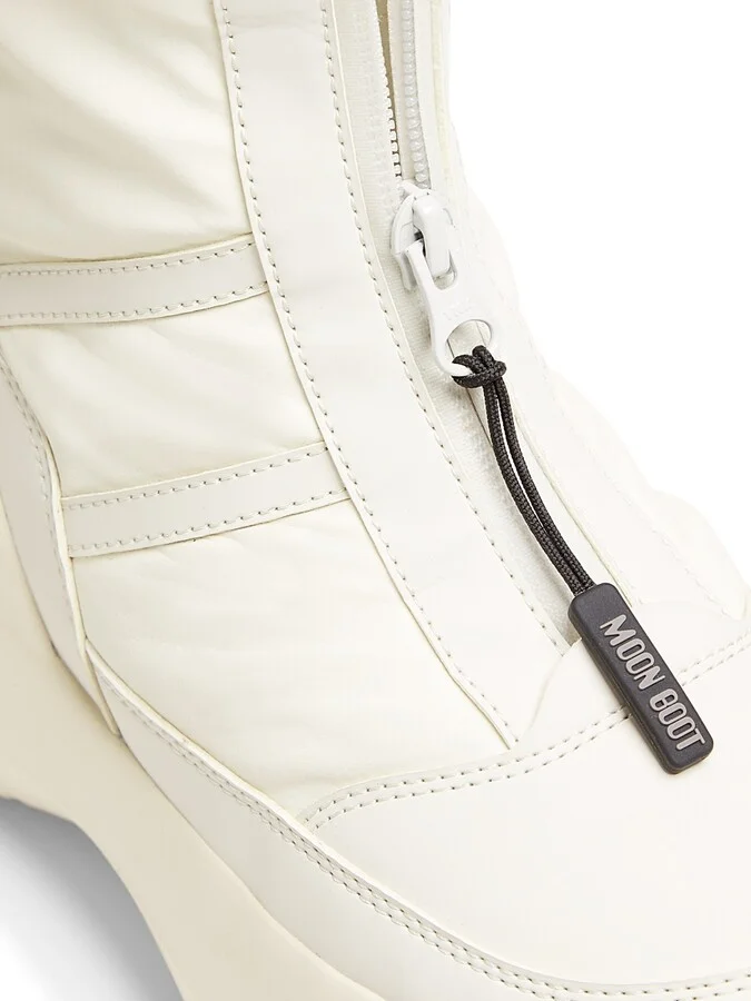 Men's Luna Zip-Front Mid-Top Boots - Cream - Size 4.5 - Image 5