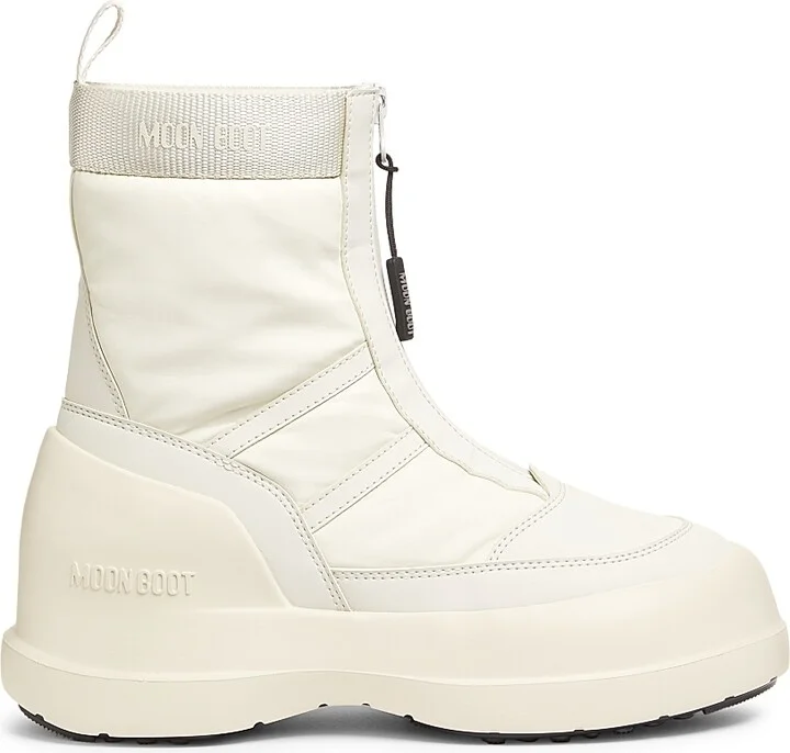 Men's Luna Zip-Front Mid-Top Boots - Cream - Size 4.5