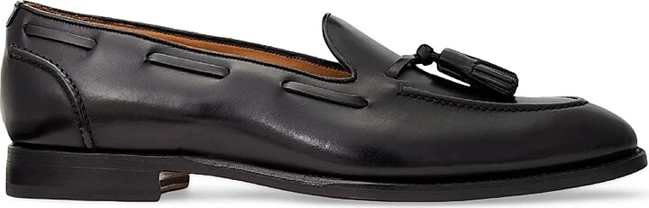 Men's Luther Tasseled Leather Loafers - Black - Size 10