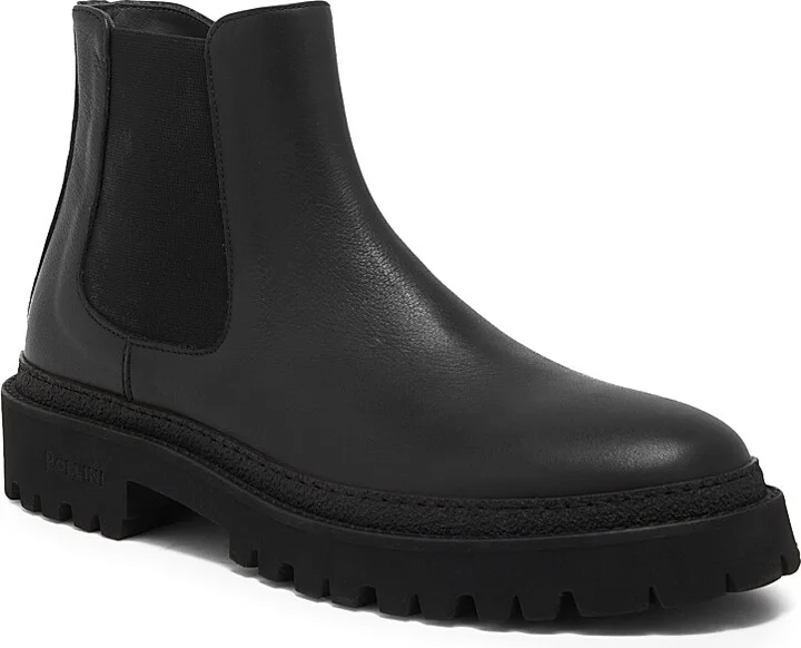 Men's M. Leather Ankle Boots - Black - Size 8 - Image 2