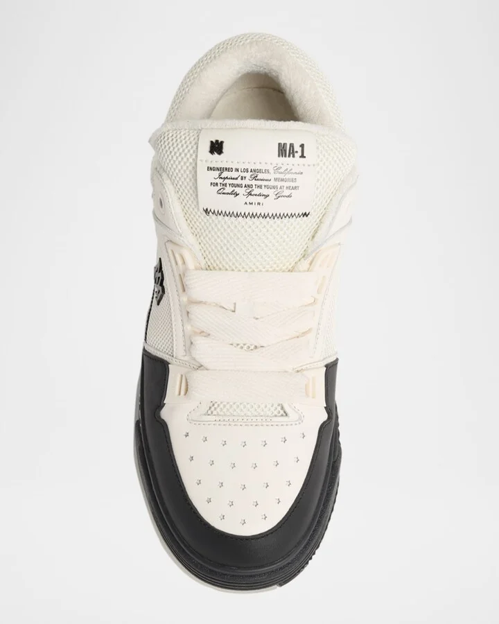 Men's MA-1 Chunky Leather Mid-Top Sneakers - Image 4