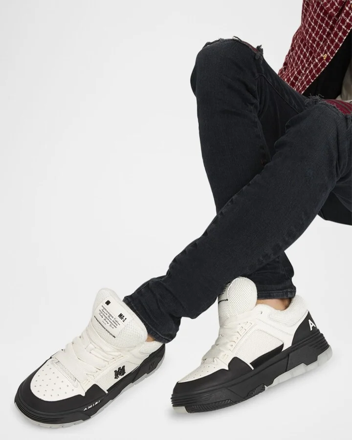 Men's MA-1 Chunky Leather Mid-Top Sneakers - Image 5