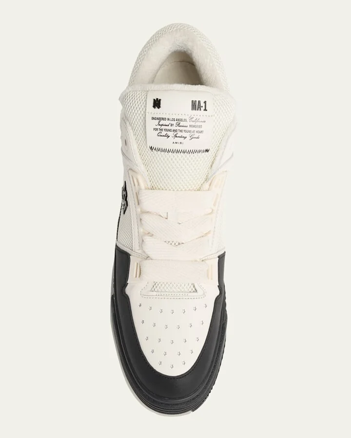 Men's MA-1 Chunky Leather Mid-Top Sneakers - Image 8