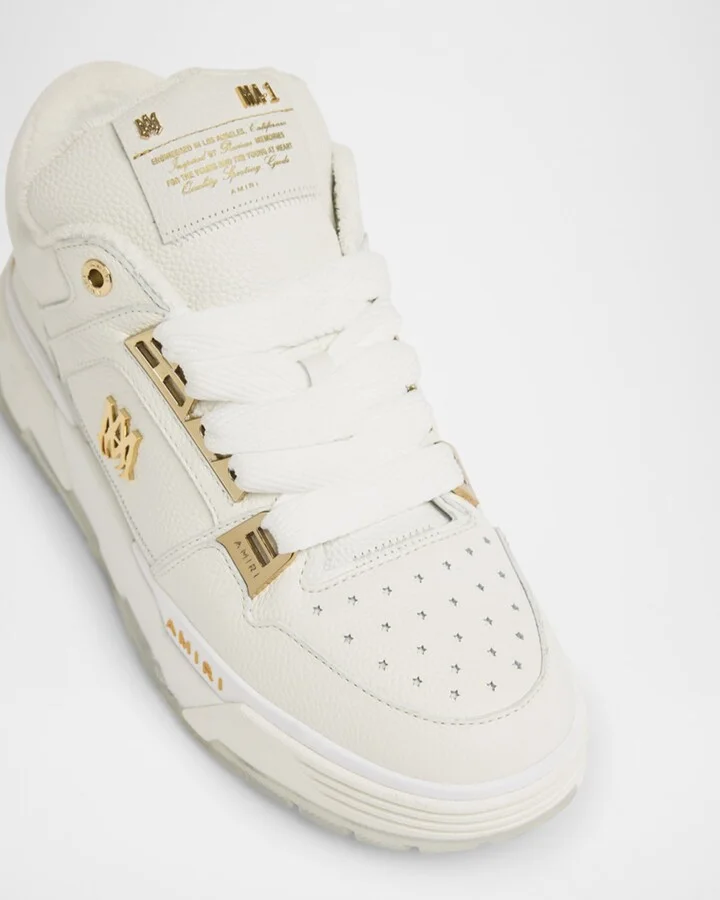 Men's MA-1 Leather High-Top Sneakers - Image 4