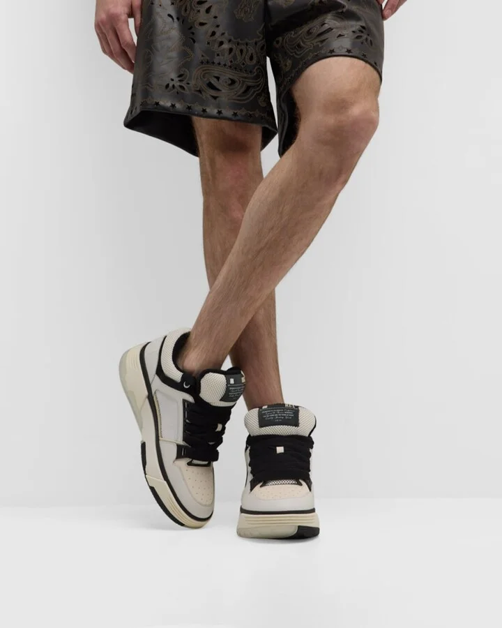 Men's MA-1 Leather & Mesh Low-Top Sneakers - Image 2