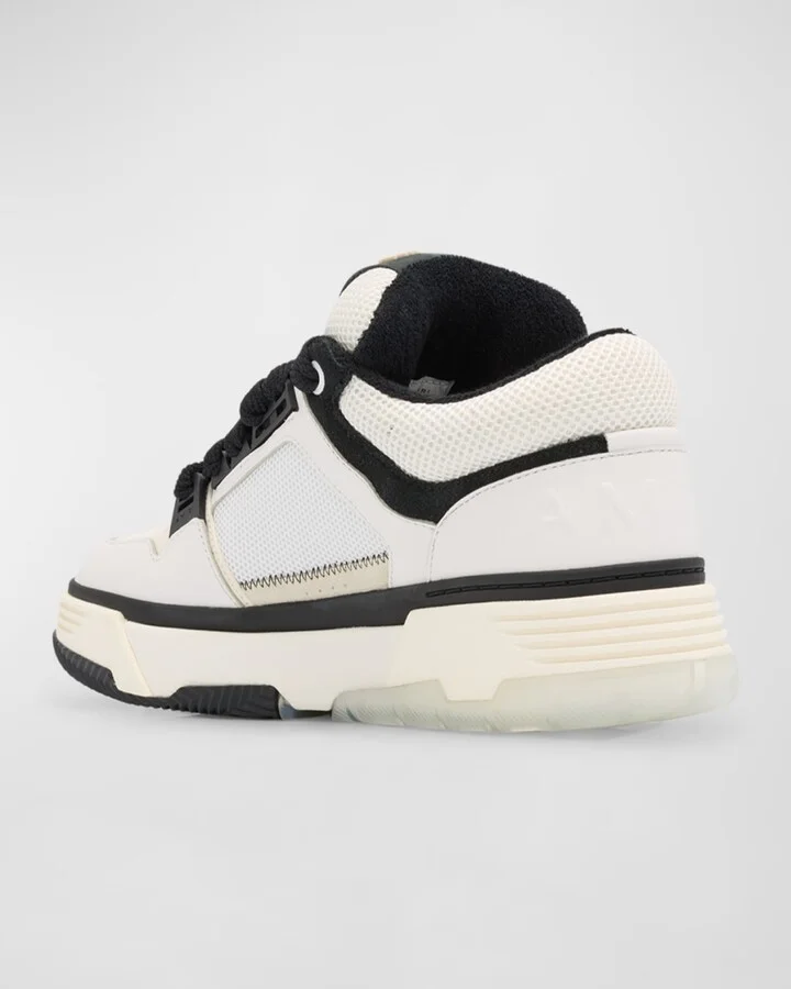Men's MA-1 Leather & Mesh Low-Top Sneakers - Image 9