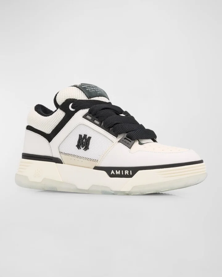 Men's MA-1 Leather & Mesh Low-Top Sneakers - Image 10