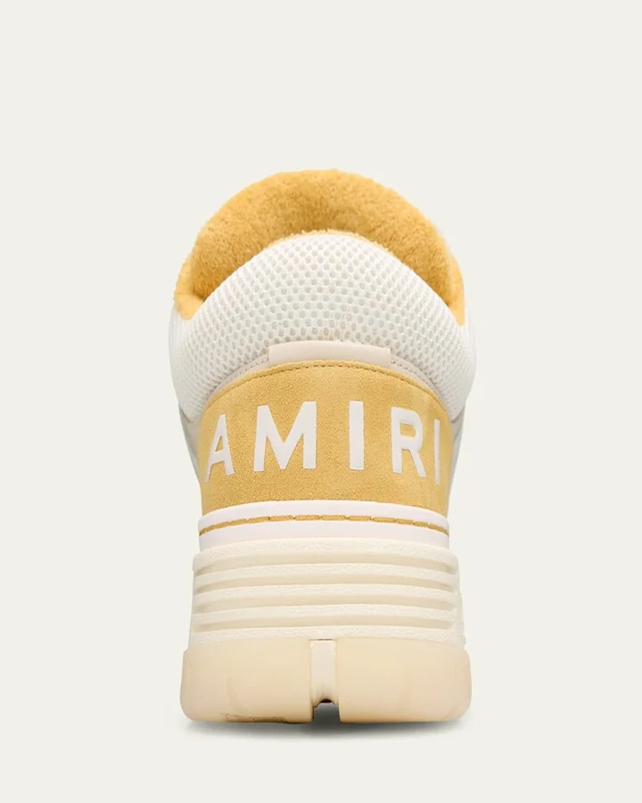 Men's MA-1 Leather & Mesh Low-Top Sneakers - Image 4