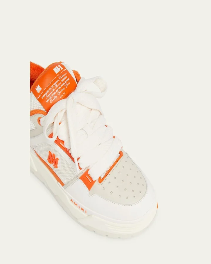 Men's MA-1 Leather & Mesh Low-Top Sneakers - Image 6
