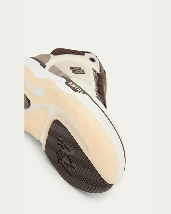 Men's MA-1 Leather & Mesh Low-Top Sneakers - Image 5