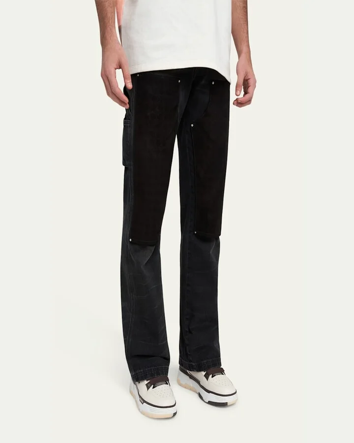 Men's MA-1 Leather & Mesh Low-Top Sneakers - Image 9