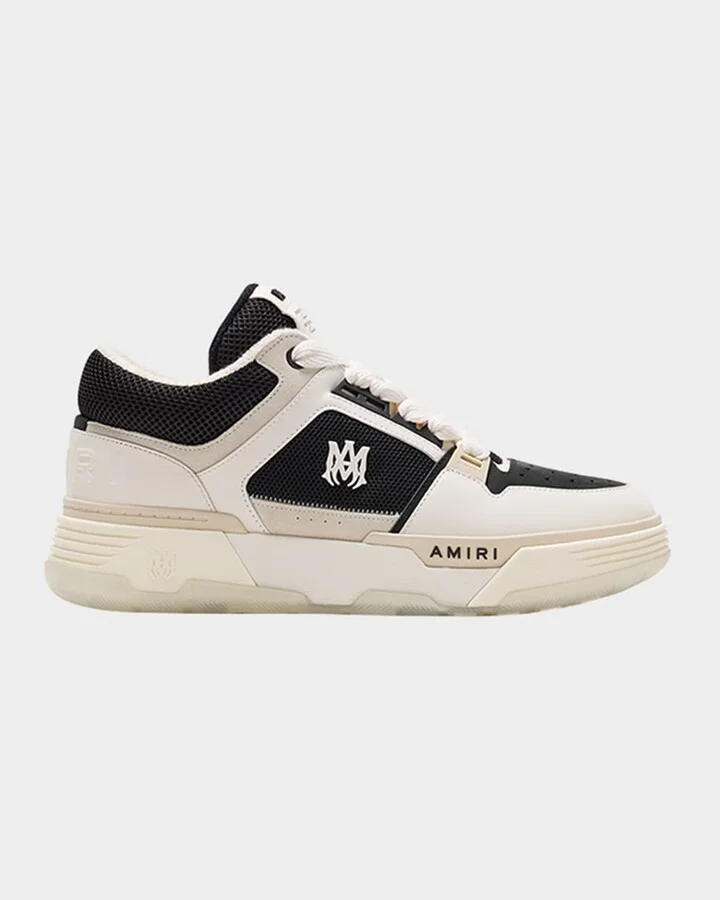 Men's MA-1 Leather & Mesh Low-Top Sneakers