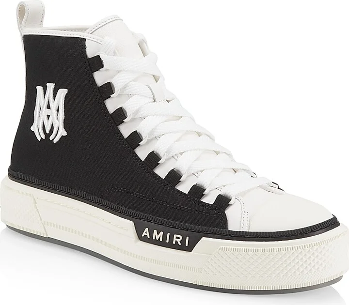 Men's MA Court High-Top Sneakers - Black White - Size 14 - Image 2