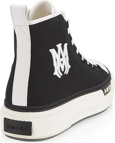 Men's MA Court High-Top Sneakers - Black White - Size 14 - Image 3