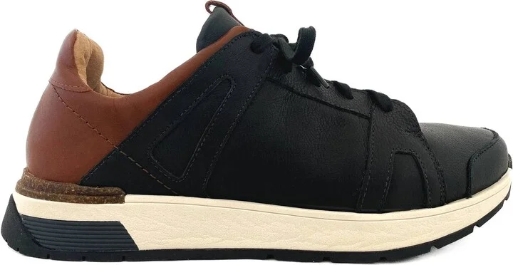 Men's Magnify Tie Shoes - Medium In Black/chestnut Leather