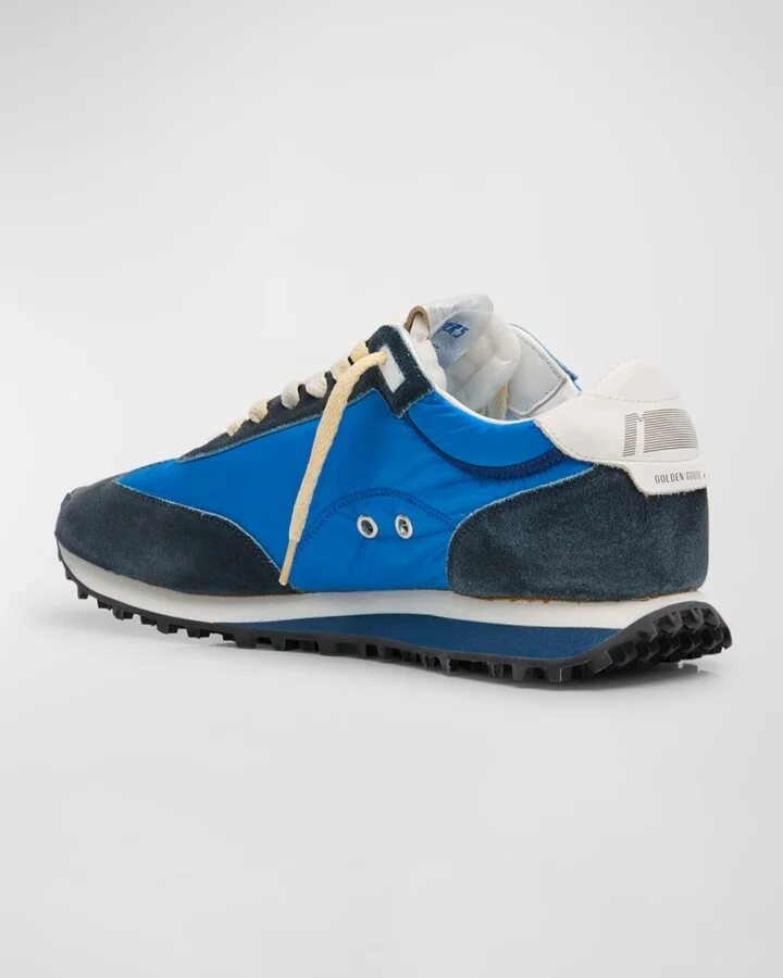 Men's Marathon Nylon and Suede Low-Top Sneakers - Image 2