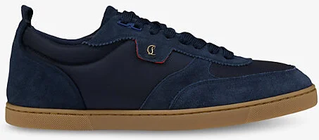 Mens Marine Tutti Rui Leather and Nylon Low-Top Trainers Eur 41 / 7 Uk Men