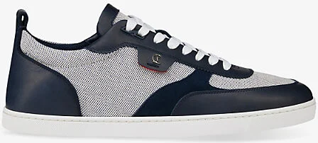 Mens Marine Tutti Rui Leather Low-Top Trainers Eur 43.5 / 9.5 Uk Men