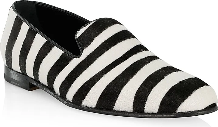 Men's Mario Striped Loafers - Black - Size 10.5 - Image 2