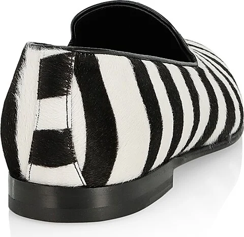 Men's Mario Striped Loafers - Black - Size 10.5 - Image 3