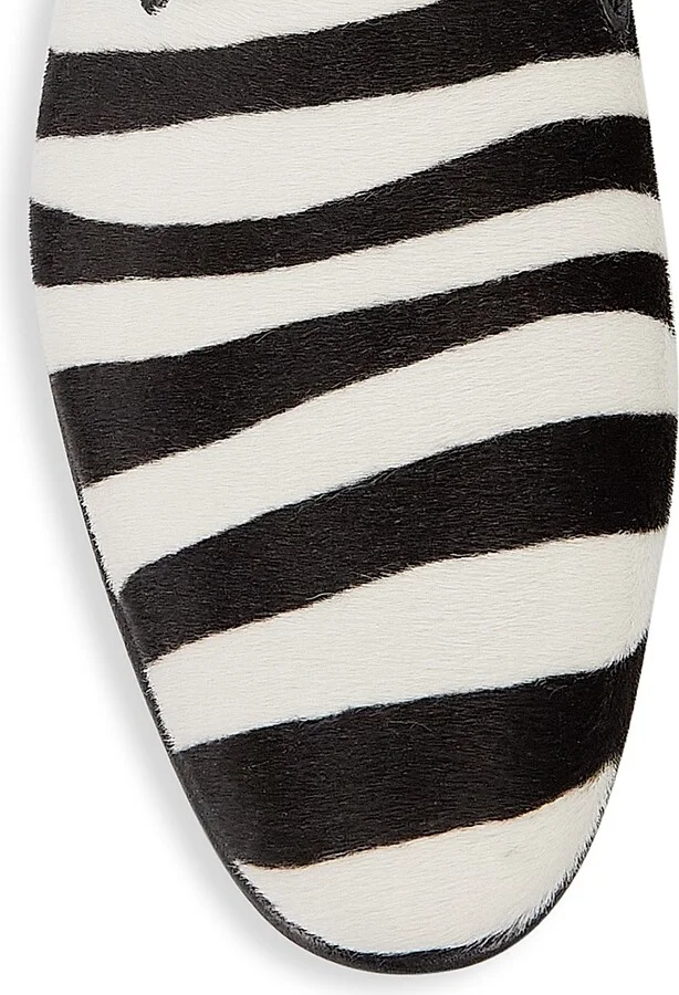Men's Mario Striped Loafers - Black - Size 10.5 - Image 4