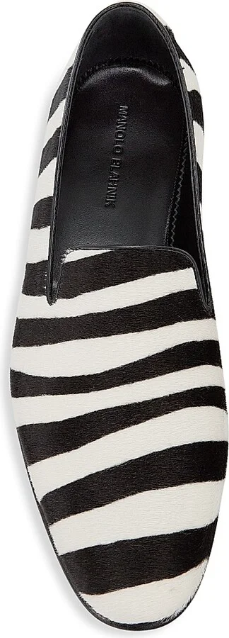 Men's Mario Striped Loafers - Black - Size 10.5 - Image 5
