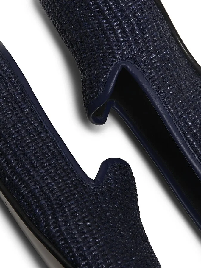 Men's Mario Woven Loafers - Navy - Size 7.5 - Image 5