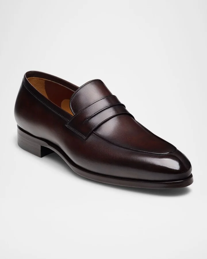 Men's Marquis Leather Penny Loafers - Image 6