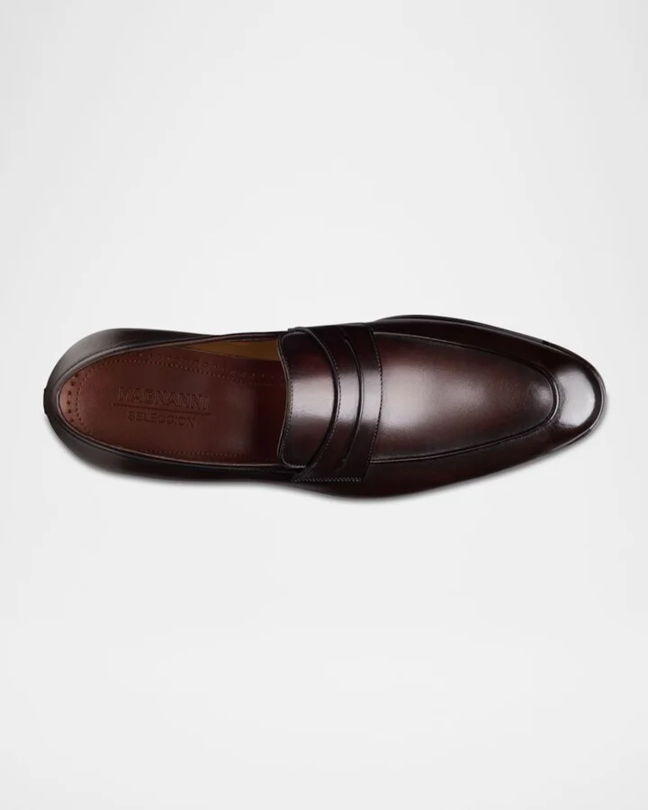 Men's Marquis Leather Penny Loafers - Image 8