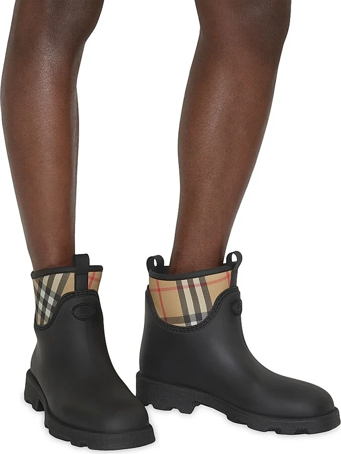 Men's Marsh Stamp Low Rubber Rain Boots - Black - Size 6 - Image 5