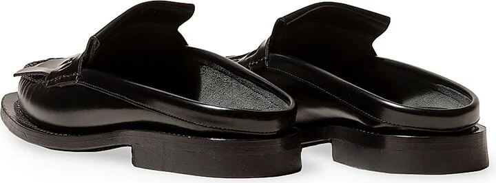 Men's Marti Leather Loafer-Style Mules - Black - Size 6 - Image 2