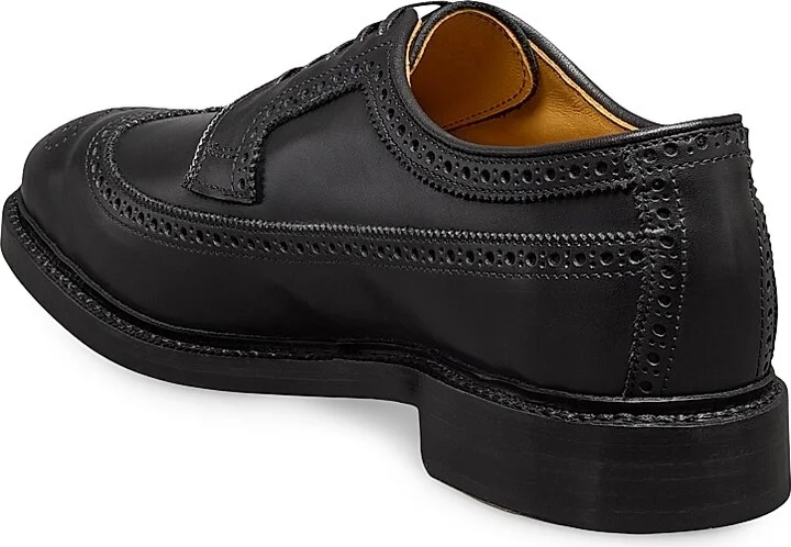 Men's Mason Brogue-Detail Leather Derbys - Black - Size 9 - Image 2