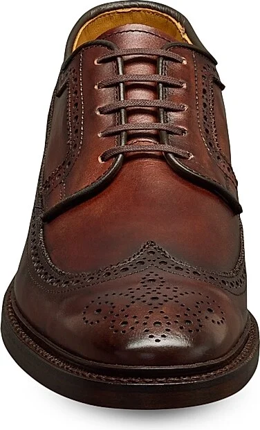 Men's Mason Brogue-Detail Leather Derbys - Black - Size 9 - Image 8