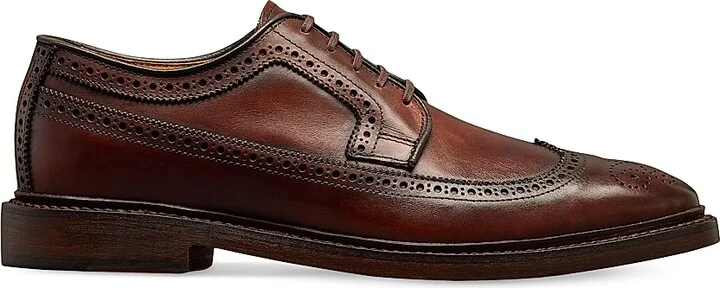 Men's Mason Brogue-Detail Leather Derbys - Black - Size 9 - Image 10