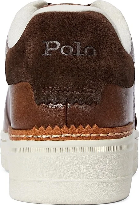 Men's Masters Court Burnished Leather Low-Top Sneakers - Tan - Size 10 - Image 3