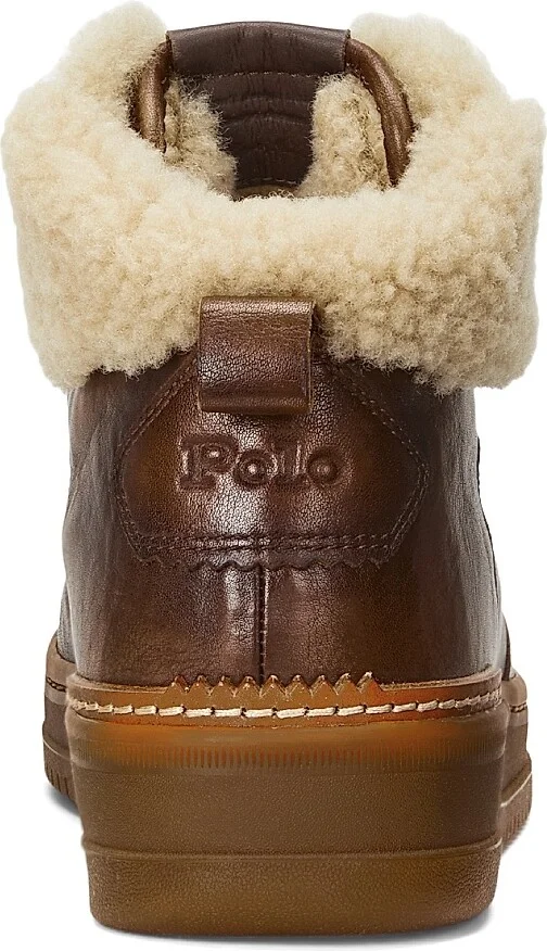 Men's Masters Mid-Top Shearling Sneakers - Brown - Size 7.5 - Image 3