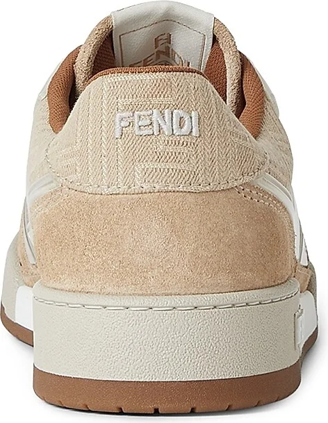 Men's Match FF Logo Suede Sneakers - Biscuit Sabbia - Size 11 - Image 3