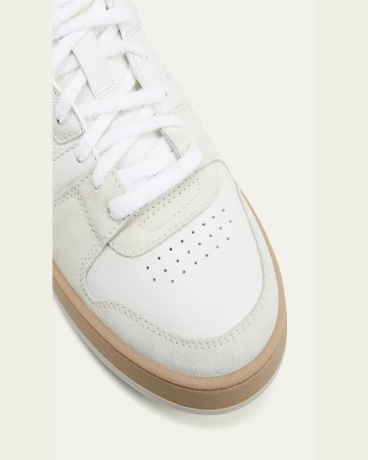 Men's Match Leather FF-Logo Low-Top Sneakers - Image 2