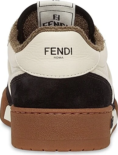 Men's Match Leather Sneakers - Black Cream - Size 11 - Image 3