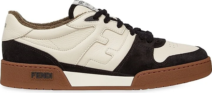 Men's Match Leather Sneakers - Black Cream - Size 11