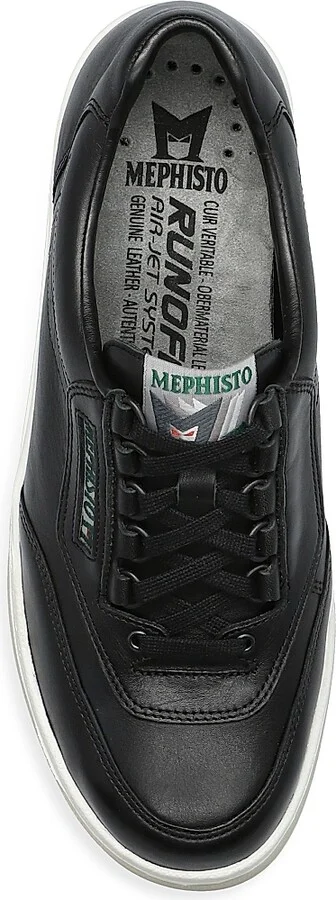 Men's Match Leather Tennis Sneakers - Black - Size 7 - Image 5