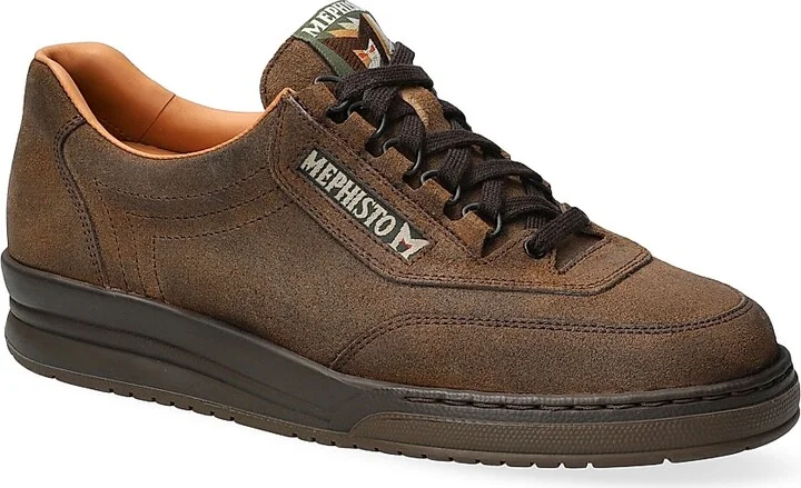 Men's Match Leather Tennis Sneakers - Black - Size 7 - Image 6