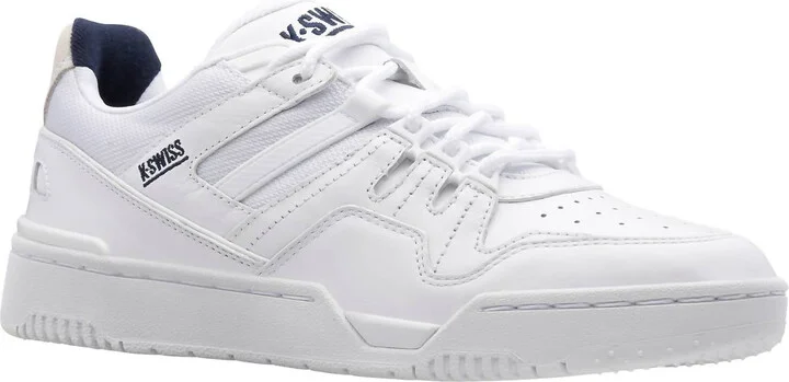 Men's Match Rival Lace Up Sneakers In White/white