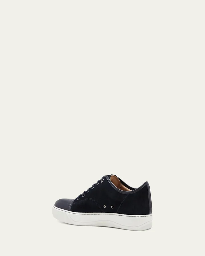 Men's Matte Cap-Toe Low-Top Sneakers - Image 2