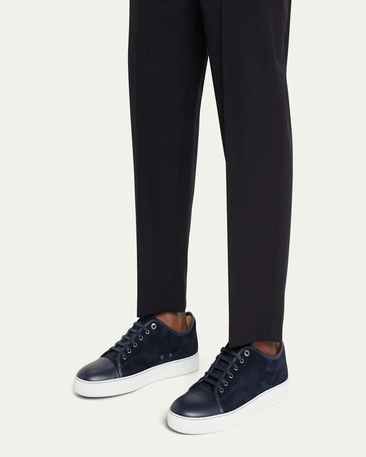 Men's Matte Cap-Toe Low-Top Sneakers - Image 6