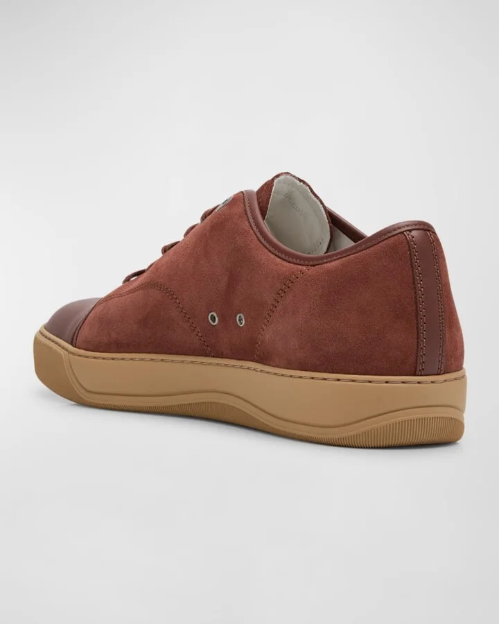 Men's Matte Cap-Toe Low-Top Sneakers - Image 4