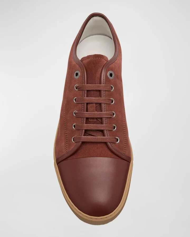 Men's Matte Cap-Toe Low-Top Sneakers - Image 5